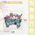 thumbnail image 2 of Zombie Video Game Controller Baby Muslin Washcloths Soft Absorbent Face Towel, 3 PCS Cartoon Joysticks Burp Cloths Cotton Bath Wipes Infant Wash Cloth for Newborn Boys Girls 12x12 inches, 2 of 7