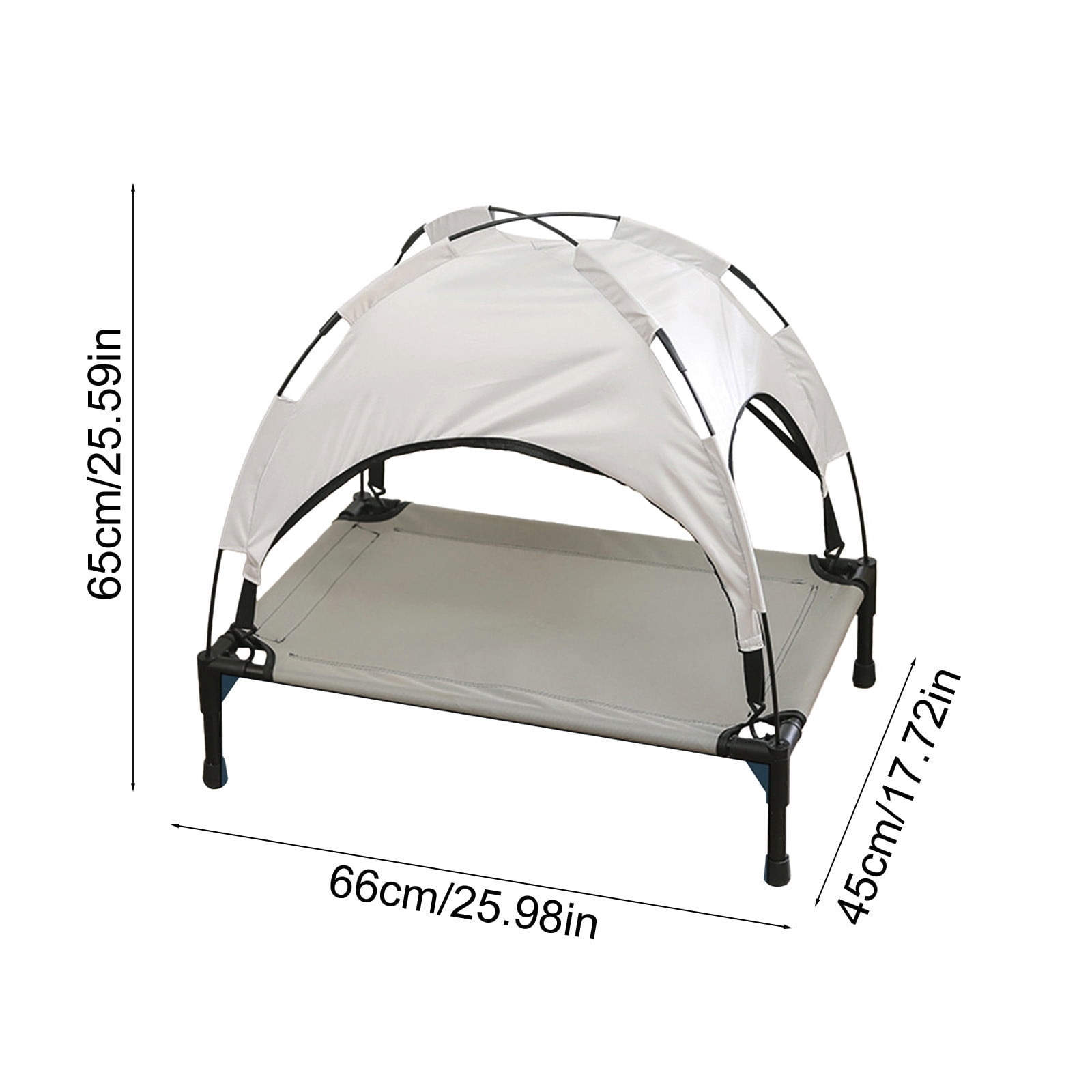 Cheapark Elevated Pet Bed Pet Cot With Canopy Waterproof Breathable Off Ground Sleeping Bed Tent For Indoor Outdoor Pet Use