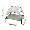 thumbnail image 3 of Elevated Dog Bed with Removable Canopy, Portable Dog Cot with Sun Protection Shade Tent, Raised Pet Cooling Cot Bed for Dogs, Green, 3 of 6