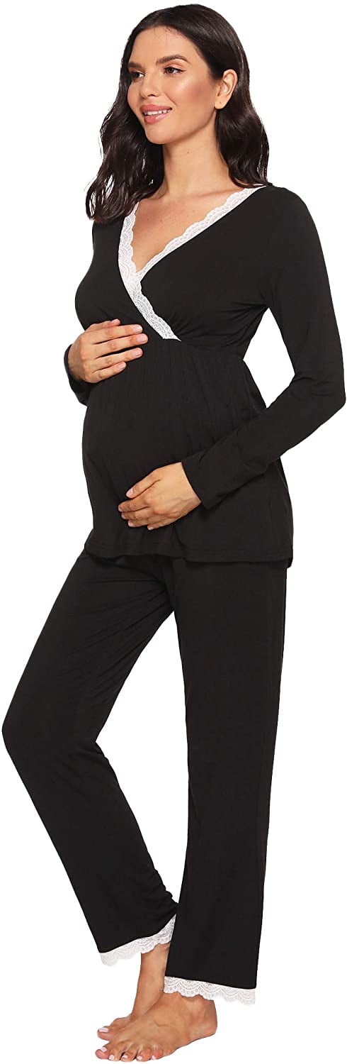 ASOS DESIGN Maternity mix & match straight leg jersey pajama pants in  heather gray | ASOS