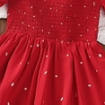 thumbnail image 6 of Karoyedx Toddler Girls Dress Toddler Girl Dress Baby Summer Clothes Linen Ruffle Short Sleeve A-line Dresses Princess Beach Dress Red Size,5-6 Years, 6 of 7