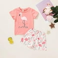 thumbnail image 5 of Younger Tree Baby Girl Summer Clothes Outfits Toddler Short Sleeve T-Shirt Shorts 2pcs Set for 4 Years, 5 of 6
