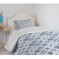 thumbnail image 4 of Ambesonne Folk Quilted Bedspread Set 2 Pcs, Spanish Traditional Ornaments, Twin Size, Cobalt Blue and White, 4 of 6