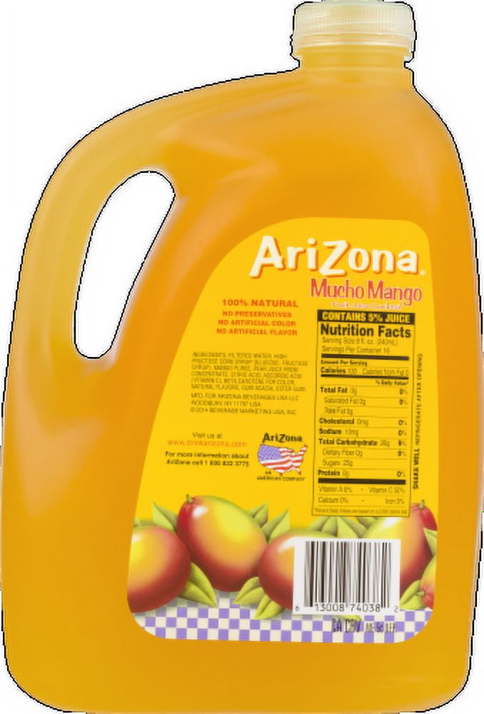 2X-AriZona Mucho Mango Fruit Juice Cocktail - 128 fl oz