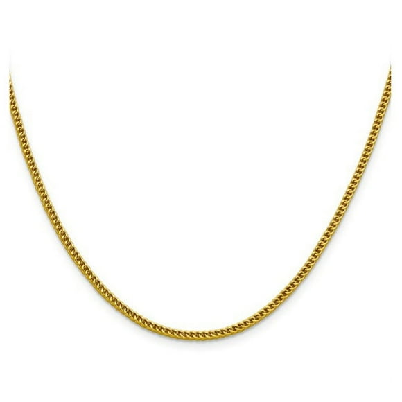 22 inch 14 Karat Yellow Gold Semi-Solid Franco Chain (2.2mm)