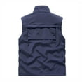 thumbnail image 4 of Nmnitkp Vest for Men Durable Men's Casual Lightweight Outdoor Fishing Work Safari Travel Photo Cargo Vest Jacket Multi Pockets(L-5XL), 4 of 4