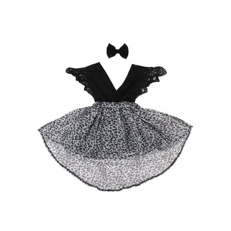 

Farrubbyine8 Little Big Sister Chiffon Dress Baby Girls Kids Romper Tutu Headband