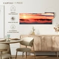 thumbnail image 4 of Elephant Stock Sokal Ridge Sunrise Wall Art - Panoramic Canvas Wall Art - Living Room Wall Decor - Nature Canvas - Pink And Orange Decor - 54" x 18", 4 of 4