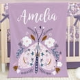 thumbnail image 3 of Purple Butterfly Nursery Starter Crib Bedding Set, 3 of 4