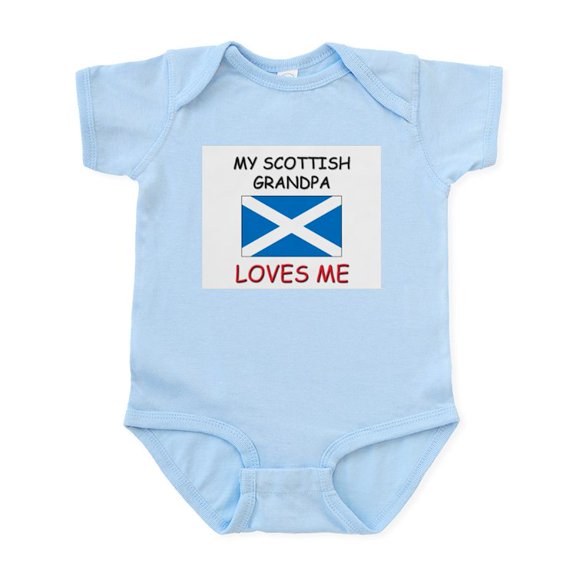CafePress - My Scottish Grandpa Loves Me Infant Bodysuit - Baby Light Bodysuit, Size Newborn - 24 Months