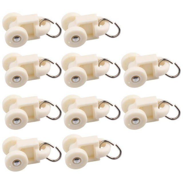 relayinert Rail de Rideau Robuste 10 Pcs Rail Coulissant Robuste Crochet de Transport Roulant Support de Plafond Solide et Durable Style Blanc 10 1Ensemble
