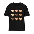 thumbnail image 4 of ClodeEU Women Cute Tops Heart Graphic Tees,Printed Crewneck Short Sleeve T Shirts Black,Womens Plus XXL, 4 of 4