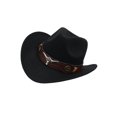 thumbnail image 1 of Casual Cowboy Chapeau Costume Cosplay Protection Solaire Chapeau Été pour la Randonnée Noir, 1 of 8