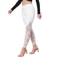 thumbnail image 5 of INSPIRE CHIC Women's Floral Lace Leggings High Waist Patchwork Skinny Pants White M, 5 of 7