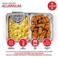 thumbnail image 4 of Chafing Dish Buffet Set Disposable - 21 x 13 (5 Pack) 9 x 13 (10 Pack) Aluminum Serving Trays, Catering Pans for Keeping Food Warm, Foil Chaffing Dishes for Buffets and Parties, Warming Tray, 4 of 5