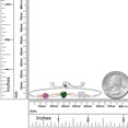 thumbnail image 3 of Gem Stone King 925 Silver and 10K Yellow Gold Pink Moissanite Green Nano Emerald Moissanite and Lab Grown Diamond Tennis Bracelet for Women By Keren Hanan (2.00 cttw, Adjustable up To 9 inch), 3 of 4