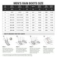 thumbnail image 2 of HISEA Men’s Rubber Rain Boots with Adjustable Closure for Men, Black, US Size 7, 2 of 8