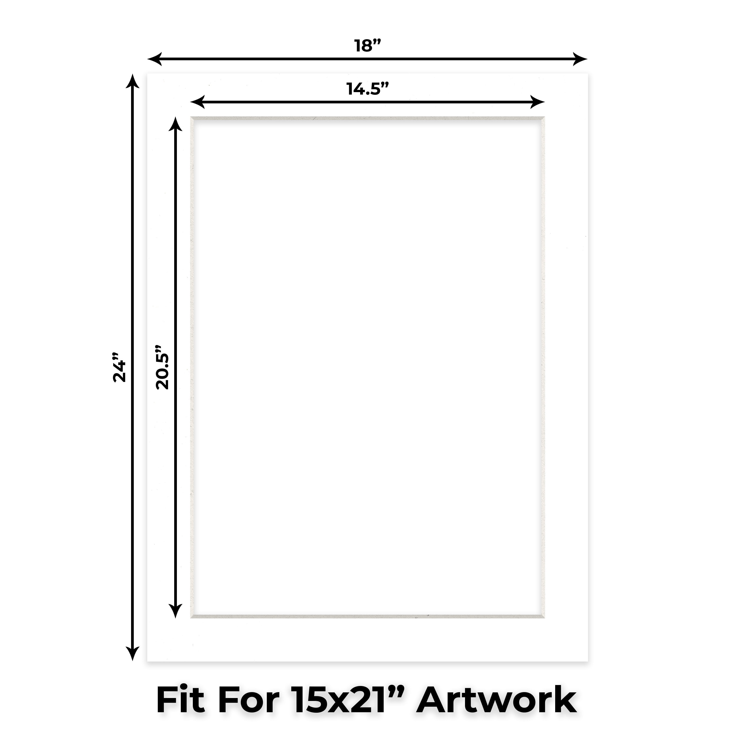 Off White Pebble Picture Frame Mat for 18x24 Frames - Fits 15x21 Photos - 1 Mat