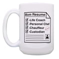 thumbnail image 2 of ThisWear Best Mom Ever Gifts for Mom Resume Life Coach Chef Chauffeur Custodian 2 Pack Ceramic 15oz Coffee Mug Set Mom, 2 of 4