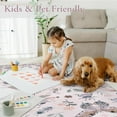 thumbnail image 4 of Moynesa 6'x9' Insect Print Washable Area Rugs, Soft Rugs for Living Room Ultra-Thin Non-Shedding Modern Bedroom Rug, Stain Resistant Throw Rug Large Carpet for Dining Room Kids Nursery,Pink, 4 of 7