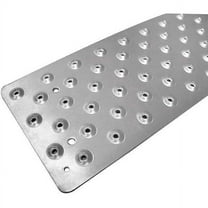 Stair Tread Cover Aluminum Silver, 48 in W x 3/32 in Thick