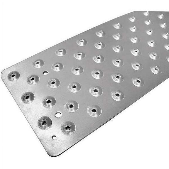 Stair Tread Cover Aluminum Silver, 48 in W x 3/32 in Thick
