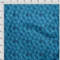 thumbnail image 4 of oneOone Cotton Silk Blue Fabric Leaves Fabric For Sewing Printed Craft Fabric By The Yard 42 Inch Wide, 4 of 4
