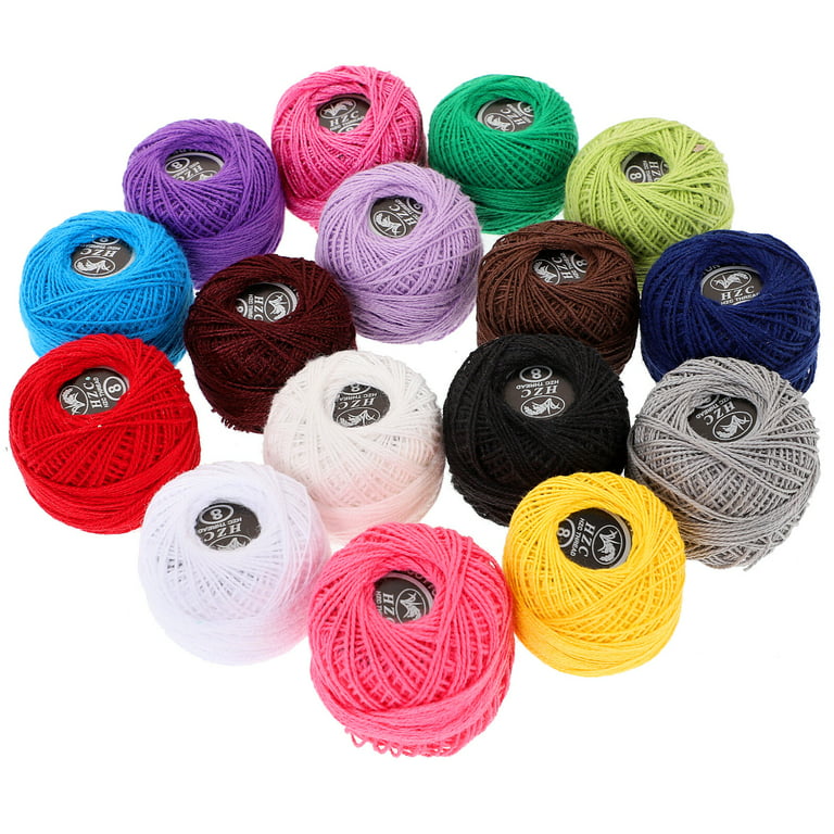 16 Roll Embroidery Thread Set Cross Stitch Embroidery Wool Cotton Line  Craft Supplies for Home Gift Making (Random Color) 
