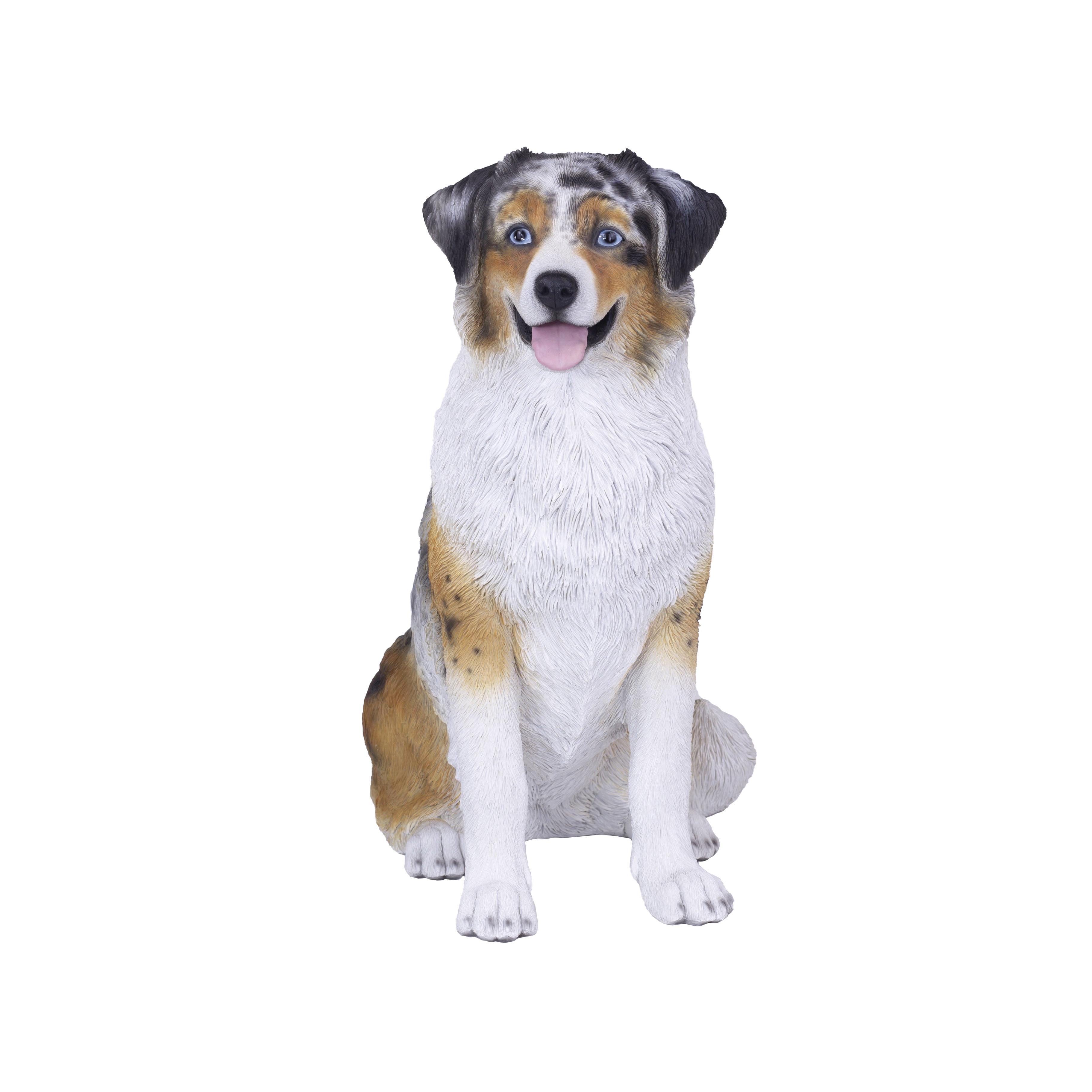 SOREAL Brown Australian shepherd Decorative Puppy Figurine for Home & Garden Décor, Handpainted Polyresin Dog Statue, Realistic Design | Gift for Dog Lovers | Weather-Resistant Indoor/Outdoor Decor