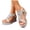 White, variant on Women's Wedge Platform Sandals Fashion Rhinestone Glitter Comfortable Wedding Party Shoes With Elastic Ankle Strap Orange Size 7