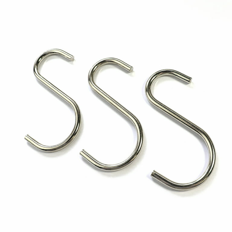 Heavy Duty S Hooks Metal S Shaped Hooks Silver Hanging Hooks 2.75