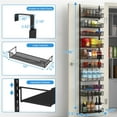 thumbnail image 2 of UniMall Over the Door Pantry Organizer, 10-Tier Over the Door Organizer with Adjustable Basket, Door Organization for Pantry Kitchen Storage Room Spice Rack, Black, 2 of 12