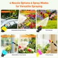 thumbnail image 3 of Garden Sprayer,GOCHIFIX   2.1 Gallon Anti-Backflow Electric Backpack Sprayer with Rechargeable Handle,4 Mist Nozzles,6 Spray Modes for Lawn, Garden, Yard,Orange, 3 of 9