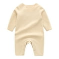 thumbnail image 1 of VBARHMQRT Linen Jumpsuits Toddler Boys Thermal Underwear Solid Rompers Jumpsuits, 1 of 3