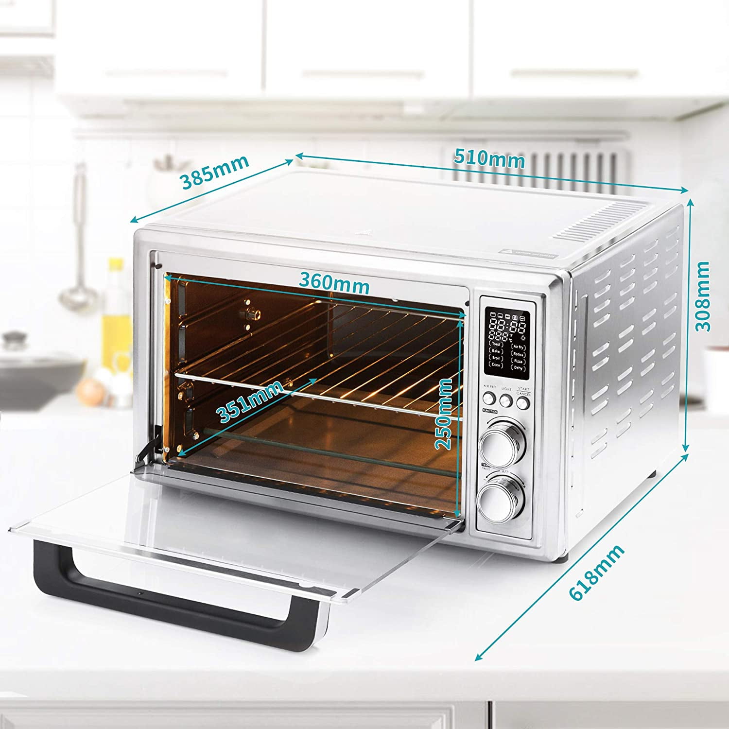 Ultrean AF30 32-Quart Air Fryer Toaster Oven Combo