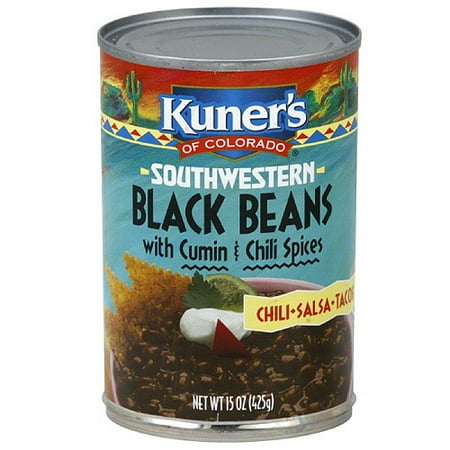 Kuner's Southwestern Black Beans With Cumin & Chili Spices, 15 oz (Pack of 12)