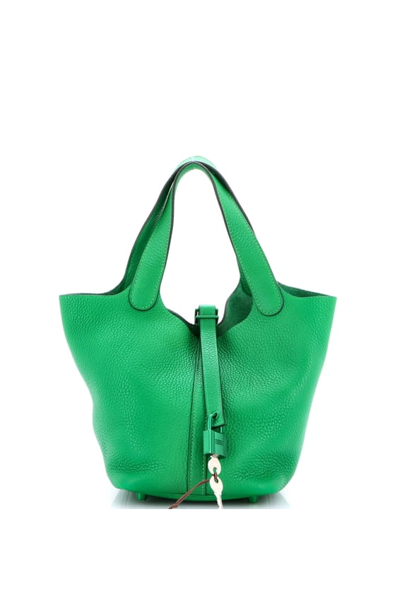 Pre-Owned Monochrome Picotin Lock Bag Clemence PM By Rebag