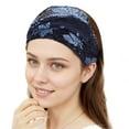 thumbnail image 4 of Unique Bargains 1 Pc Headband Breathable Maple Leaf Lace Hairband for Women Navy Blue, 4 of 5