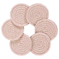 thumbnail image 2 of Haosy Set of 6 Drink Woven Coaster with Holder Heat Resistant Non-Slip Bar Coasters 4 Inches Colorful Sprinkles, 2 of 7