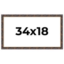 34x18 Frame Gold Real Wood Picture Frame Width 1.5 inches | Interior Frame Depth 0.5 inches |