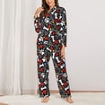 thumbnail image 2 of Sikiie Cute Puppy Footprints Women's Long-Sleeve Shirt and Full-Length Bottom Pajama Set (s-xxl)-X-Large, 2 of 7