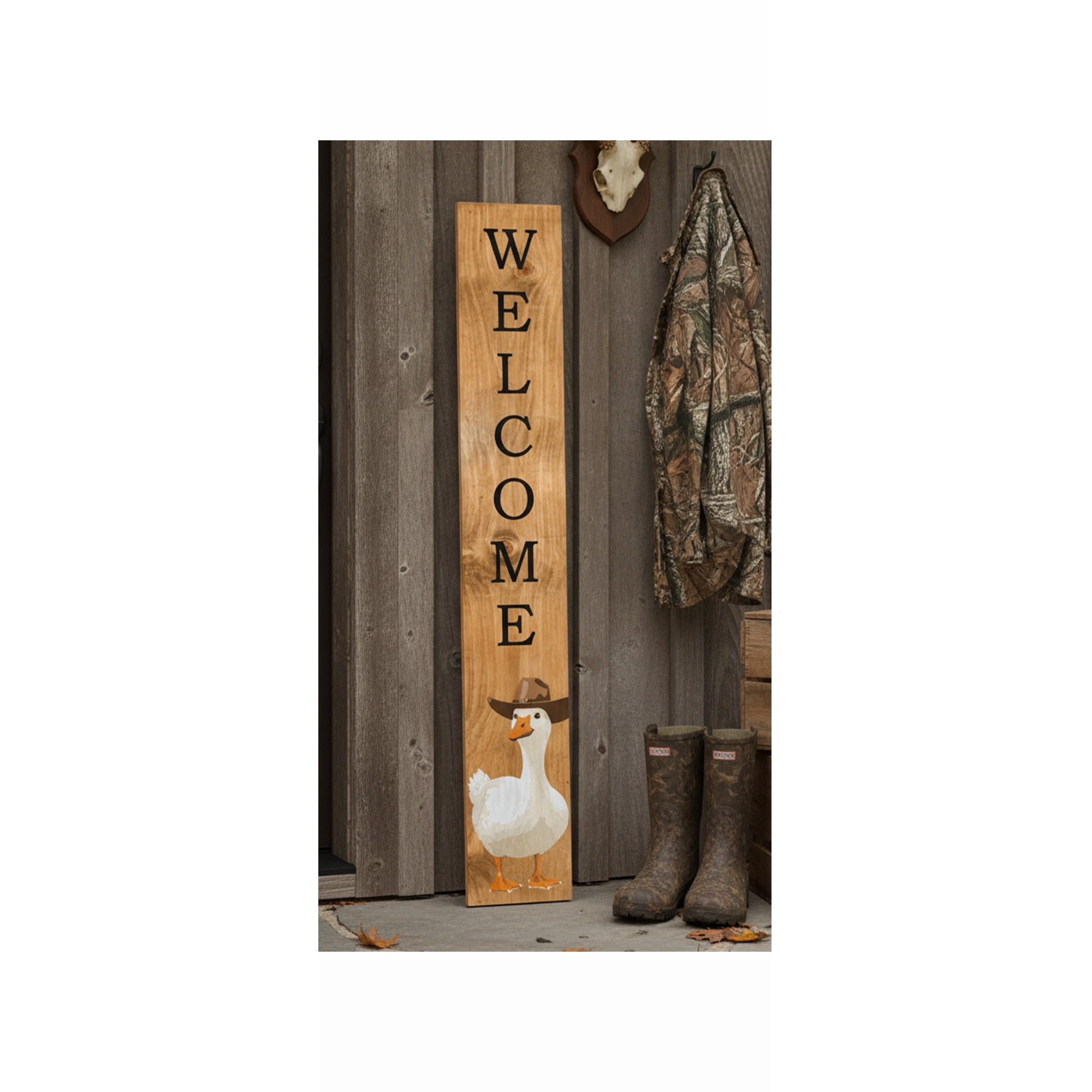 Calloway Mills 119495907 Gentleman Duck Welcome Porch Leaner, 59" x 07"