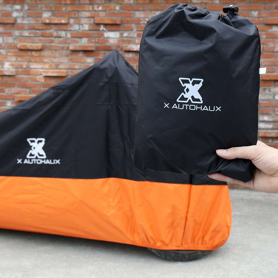 XXXL 190T Universal Motorcycle Cover, Waterproof Protection for Storage and Trailering, Multiple Sizes