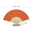 thumbnail image 2 of Unique Bargains Portable DIY 7-Inch Blank Folding Fan 1 Pc Orange, 2 of 5