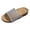 Gray, variant on Women's Platform Wedge Sandals Open Toe Lightweight Cork Mules for Summer Casual Vacation Walking Slides Slippers White Size 6.5