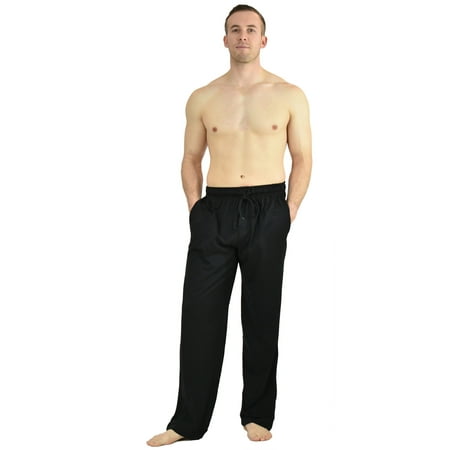 Black Mens Sleep Pant - Up2date Fashion's Men's 100% Cotton Knit Lounge / Sleep / Pajama Pants