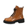 thumbnail image 3 of Willtoo Women Mid Calf Booties Faux Sequin Leather Non Slip Boot Lace Up Round Toe Platform Booties Motorcycle Slouchy Bootie, 3 of 6