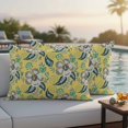 thumbnail image 4 of Yellow Cashew Flower Outdoor Waterproof Pillow Covers, Retro Ethnic Abstract Country Decorative Rectangle Throw Pillowcase Sofa Cushion Sham for Patio/Couch/Chair, 20"x12" 2 Pack, 4 of 8