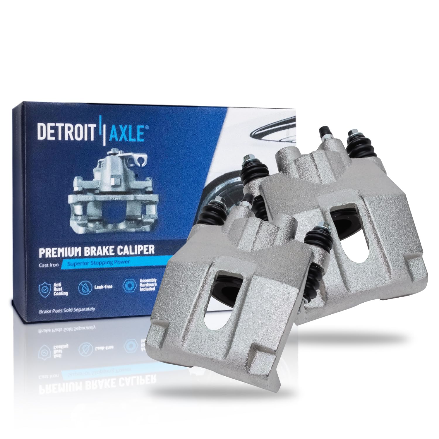 Detroit Axle - Brake Calipers for 2005-2008 Ford F-150 2006 2007 2008 Lincoln Mark LT, Front and Rear Disc Brake Calipers Replacement