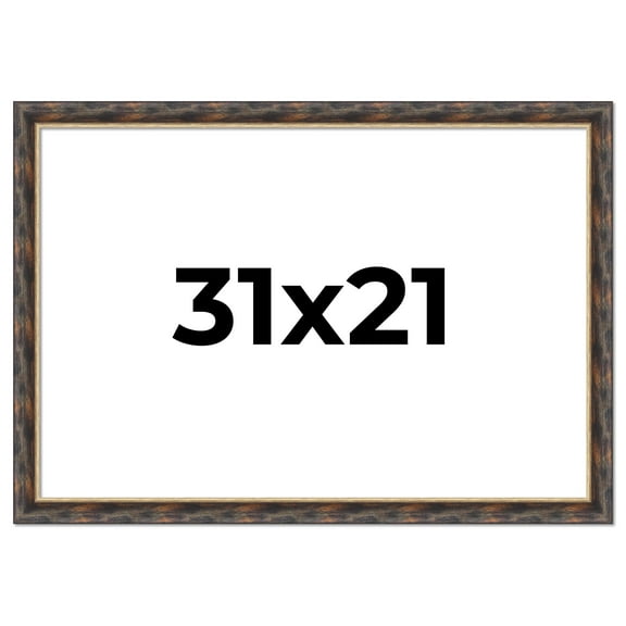 31x21 Frame Gold Real Wood Picture Frame Width 1.5 inches | Interior Frame Depth 0.5 inches |